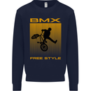 BMX Freestyle Cycling Bicycle Bike Mens Sweatshirt Jumper Navy Blue
