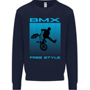 BMX Freestyle Cycling Bicycle Bike Mens Sweatshirt Jumper Navy Blue