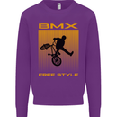 BMX Freestyle Cycling Bicycle Bike Mens Sweatshirt Jumper Purple