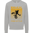 BMX Freestyle Cycling Bicycle Bike Mens Sweatshirt Jumper Sports Grey