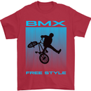 BMX Freestyle Cycling Bicycle Bike Mens T-Shirt Cotton Gildan Red