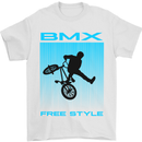 BMX Freestyle Cycling Bicycle Bike Mens T-Shirt Cotton Gildan White