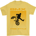 BMX Freestyle Cycling Bicycle Bike Mens T-Shirt Cotton Gildan Yellow