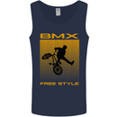 BMX Freestyle Cycling Bicycle Bike Mens Vest Tank Top Navy Blue