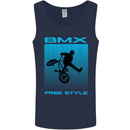 BMX Freestyle Cycling Bicycle Bike Mens Vest Tank Top Navy Blue