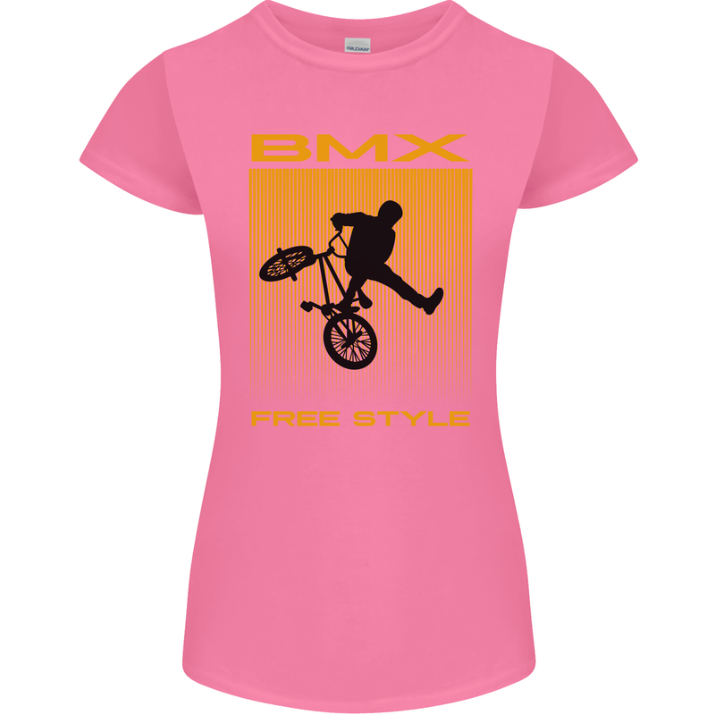 BMX Freestyle Cycling Bicycle Bike Womens Petite Cut T-Shirt Azalea