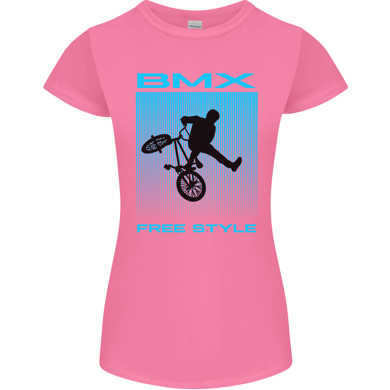BMX Freestyle Cycling Bicycle Bike Womens Petite Cut T-Shirt Azalea
