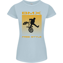 BMX Freestyle Cycling Bicycle Bike Womens Petite Cut T-Shirt Light Blue