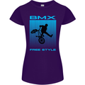 BMX Freestyle Cycling Bicycle Bike Womens Petite Cut T-Shirt Purple