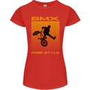 BMX Freestyle Cycling Bicycle Bike Womens Petite Cut T-Shirt Red
