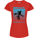 BMX Freestyle Cycling Bicycle Bike Womens Petite Cut T-Shirt Red