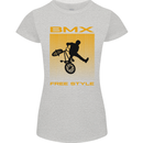 BMX Freestyle Cycling Bicycle Bike Womens Petite Cut T-Shirt Sports Grey