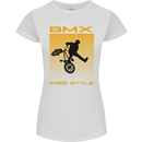 BMX Freestyle Cycling Bicycle Bike Womens Petite Cut T-Shirt White