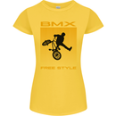 BMX Freestyle Cycling Bicycle Bike Womens Petite Cut T-Shirt Yellow