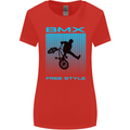 BMX Freestyle Cycling Bicycle Bike Womens Wider Cut T-Shirt Red