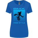 BMX Freestyle Cycling Bicycle Bike Womens Wider Cut T-Shirt Royal Blue