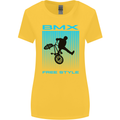 BMX Freestyle Cycling Bicycle Bike Womens Wider Cut T-Shirt Yellow
