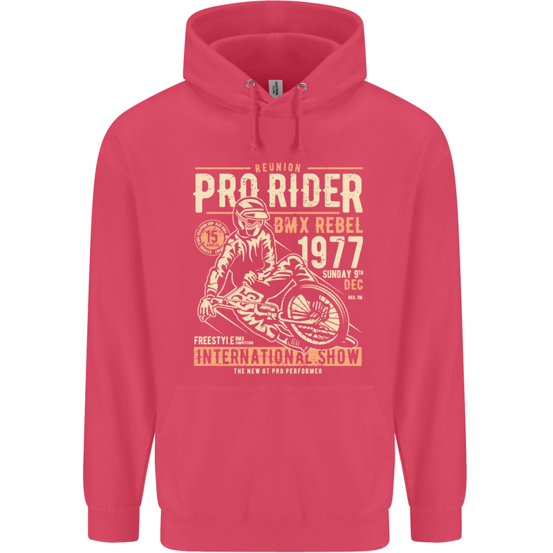 BMX Pro-Rider 1977 Cycling Bike Bicycle Childrens Kids Hoodie Heliconia