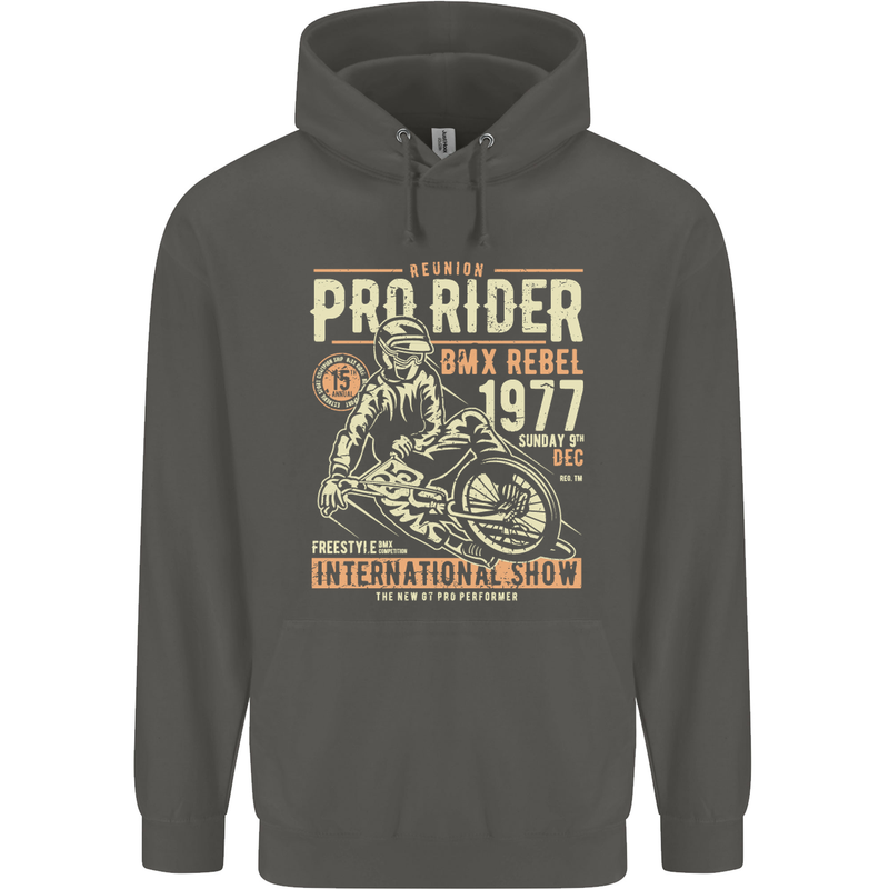 BMX Pro-Rider 1977 Cycling Bike Bicycle Childrens Kids Hoodie Storm Grey