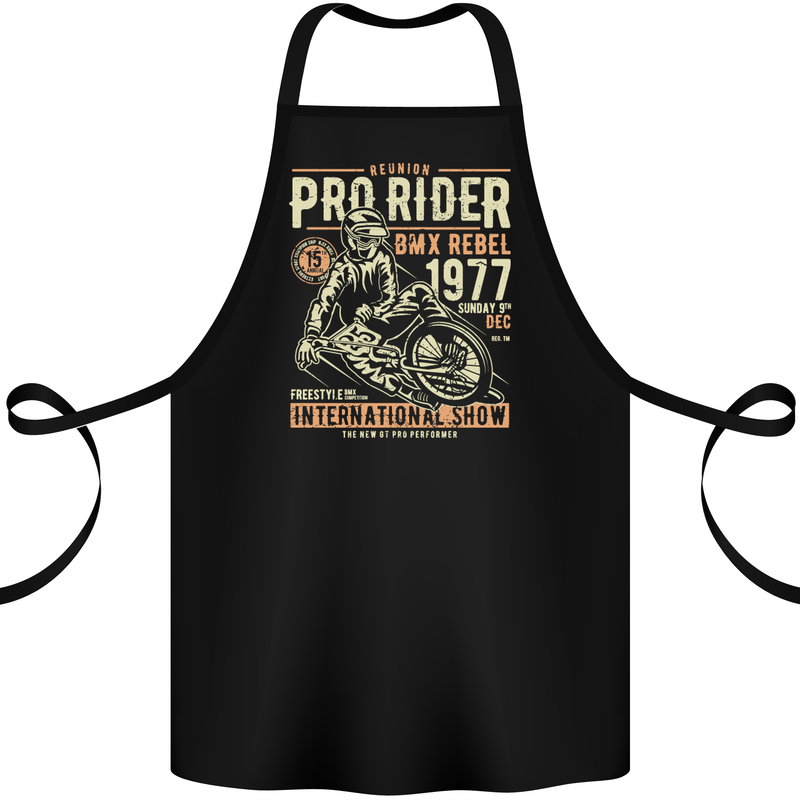 BMX Pro-Rider 1977 Cycling Bike Bicycle Cotton Apron 100% Organic Black