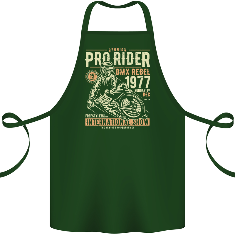 BMX Pro-Rider 1977 Cycling Bike Bicycle Cotton Apron 100% Organic Forest Green