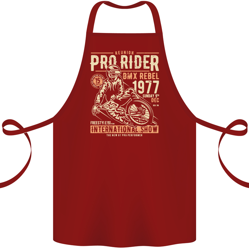 BMX Pro-Rider 1977 Cycling Bike Bicycle Cotton Apron 100% Organic Maroon