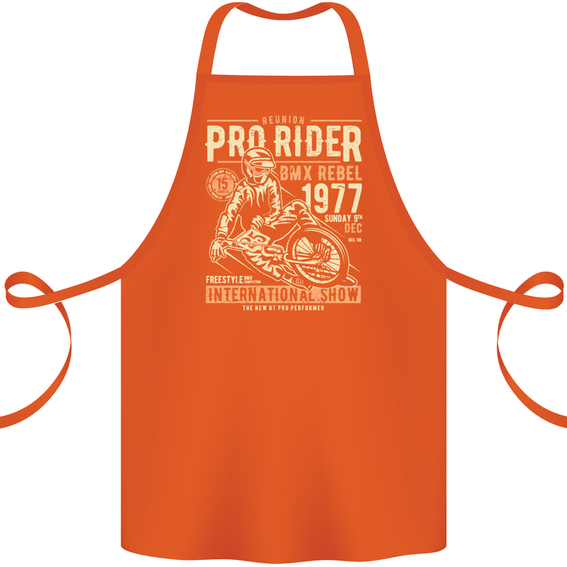BMX Pro-Rider 1977 Cycling Bike Bicycle Cotton Apron 100% Organic Orange