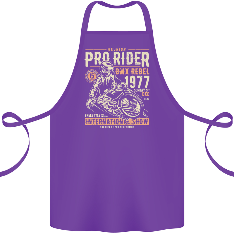 BMX Pro-Rider 1977 Cycling Bike Bicycle Cotton Apron 100% Organic Purple