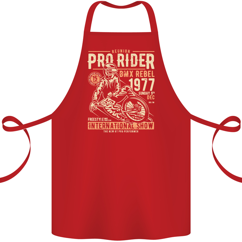 BMX Pro-Rider 1977 Cycling Bike Bicycle Cotton Apron 100% Organic Red