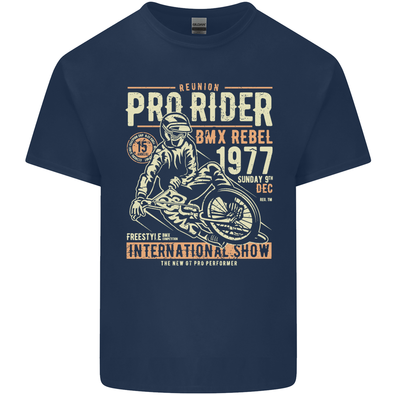 BMX Pro-Rider 1977 Cycling Bike Bicycle Kids T-Shirt Childrens Navy Blue