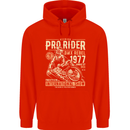 BMX Pro-Rider 1977 Cycling Bike Bicycle Mens 80% Cotton Hoodie Bright Red