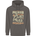BMX Pro-Rider 1977 Cycling Bike Bicycle Mens 80% Cotton Hoodie Charcoal