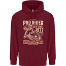 BMX Pro-Rider 1977 Cycling Bike Bicycle Mens 80% Cotton Hoodie Maroon