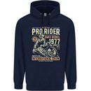 BMX Pro-Rider 1977 Cycling Bike Bicycle Mens 80% Cotton Hoodie Navy Blue