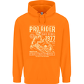 BMX Pro-Rider 1977 Cycling Bike Bicycle Mens 80% Cotton Hoodie Orange