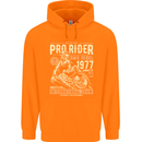 BMX Pro-Rider 1977 Cycling Bike Bicycle Mens 80% Cotton Hoodie Orange