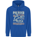 BMX Pro-Rider 1977 Cycling Bike Bicycle Mens 80% Cotton Hoodie Royal Blue