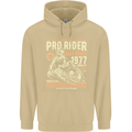 BMX Pro-Rider 1977 Cycling Bike Bicycle Mens 80% Cotton Hoodie Sand