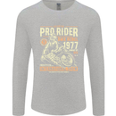 BMX Pro-Rider 1977 Cycling Bike Bicycle Mens Long Sleeve T-Shirt Sports Grey