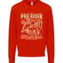 BMX Pro-Rider 1977 Cycling Bike Bicycle Mens Sweatshirt Jumper Bright Red