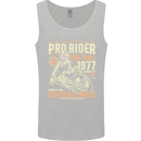 BMX Pro-Rider 1977 Cycling Bike Bicycle Mens Vest Tank Top Sports Grey