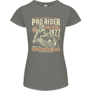 BMX Pro-Rider 1977 Cycling Bike Bicycle Womens Petite Cut T-Shirt Charcoal