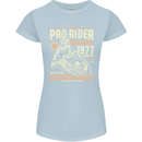 BMX Pro-Rider 1977 Cycling Bike Bicycle Womens Petite Cut T-Shirt Light Blue