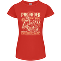 BMX Pro-Rider 1977 Cycling Bike Bicycle Womens Petite Cut T-Shirt Red
