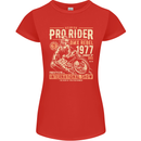 BMX Pro-Rider 1977 Cycling Bike Bicycle Womens Petite Cut T-Shirt Red