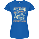 BMX Pro-Rider 1977 Cycling Bike Bicycle Womens Petite Cut T-Shirt Royal Blue