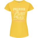 BMX Pro-Rider 1977 Cycling Bike Bicycle Womens Petite Cut T-Shirt Yellow