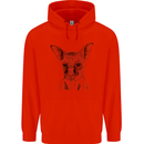 Baby Kangaroo Sketch Ecology Environment Childrens Kids Hoodie Bright Red