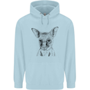 Baby Kangaroo Sketch Ecology Environment Childrens Kids Hoodie Light Blue