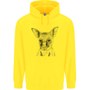 Baby Kangaroo Sketch Ecology Environment Childrens Kids Hoodie Yellow